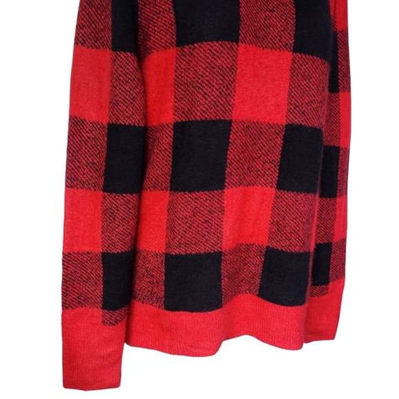 Old Navy plaid long-sleeve sweater with side slits / Women's XL Extra-Large - Picture 3 of 8